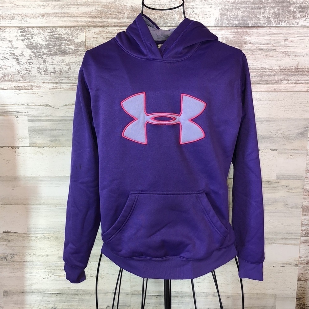 Under Armour Pink and Purple hoodie sweatshirt size small Winter wear Fall top